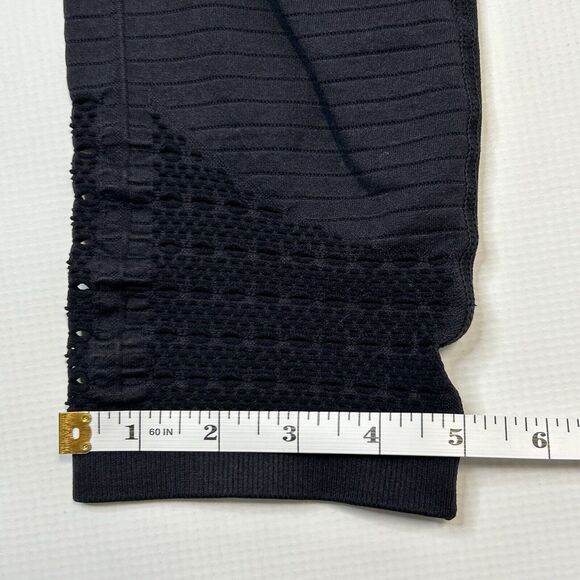 Gymshark Black Leggings Cut Out Moto Motorcycle Womens XS 18” Inseam Crop Length - Picture 8 of 10